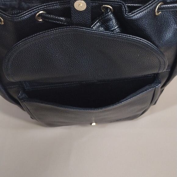 Black faux leather Backpack - Picture 7 of 16